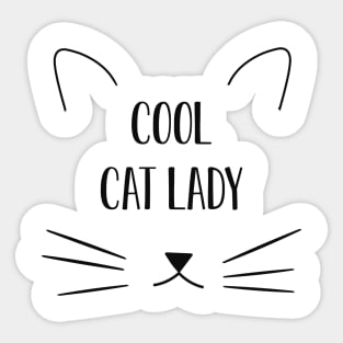 Cat - Cool Cat Lady Sticker